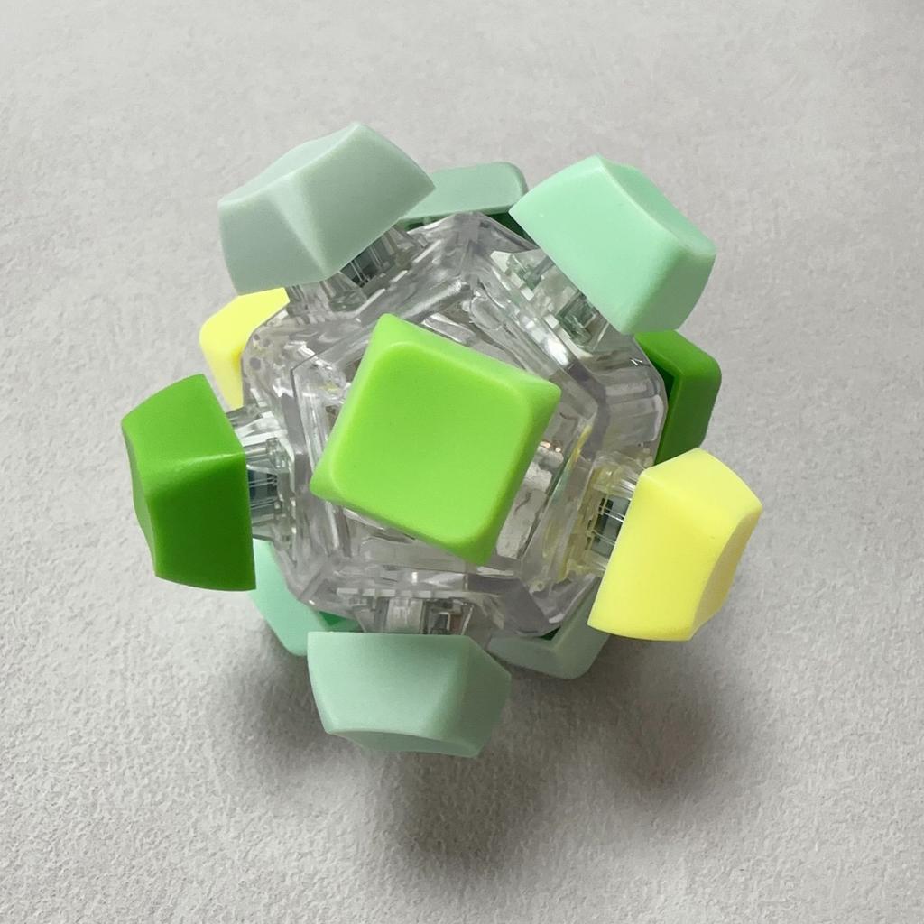 12-zijdige Toetsenbord Clicker Decompressie Speelgoed Knop Toetsdop Stressverlichter Sensorisch Speelgoed Toetsenbord Fidget Speelgoed voor Volwassenen en Kinderen