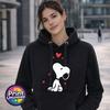 Beagle Hearts Graphic Hoodie Premium Printed Dog T-Shirt Black Unisex Cute Gift