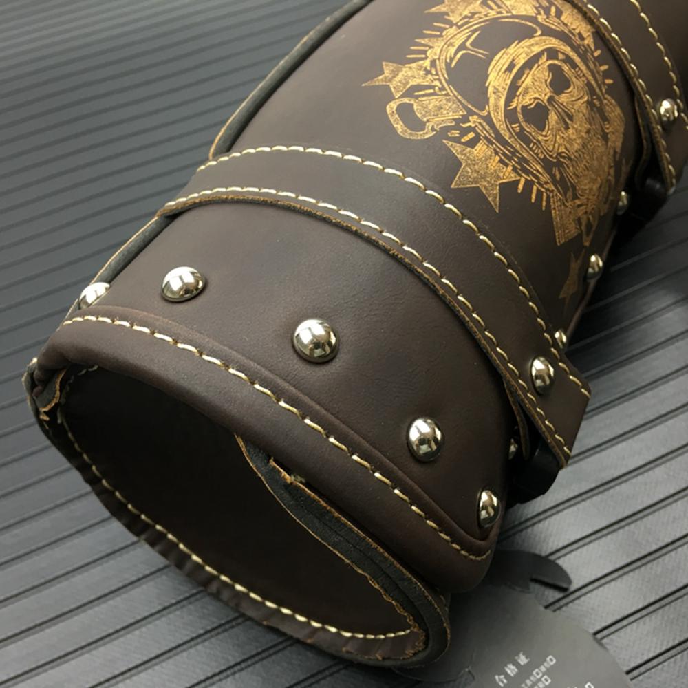 Motorcycle Saddle Bags Leather Retro Motorbike Side Front Rear Tool Tail Bag PU Luggage bags Pouchs for Harley Universal