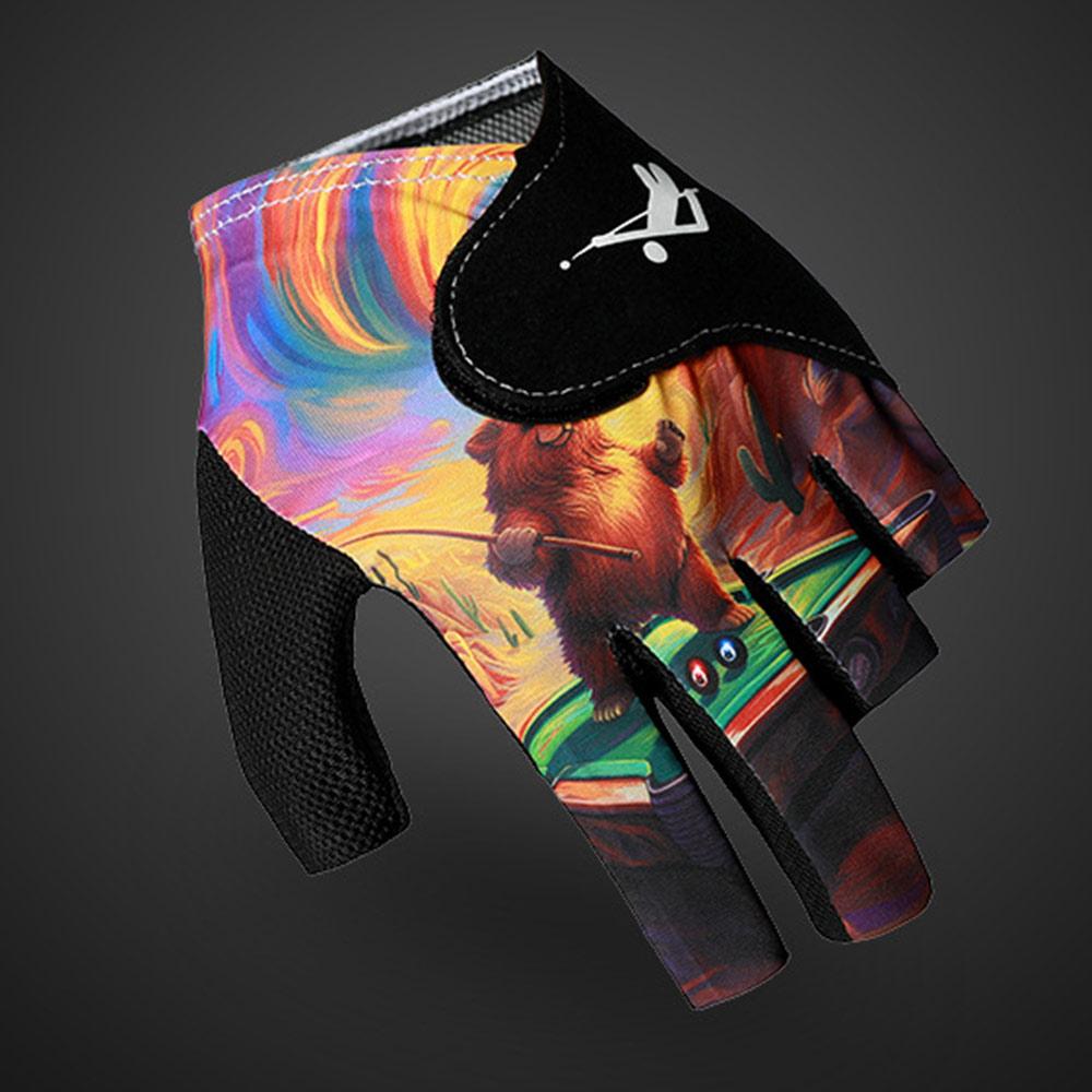 Portable Left Hand Billiards Glove Elastic Breathable Half Fingers Glove Non Slip Billiard Training Gloves Fitness Accessories