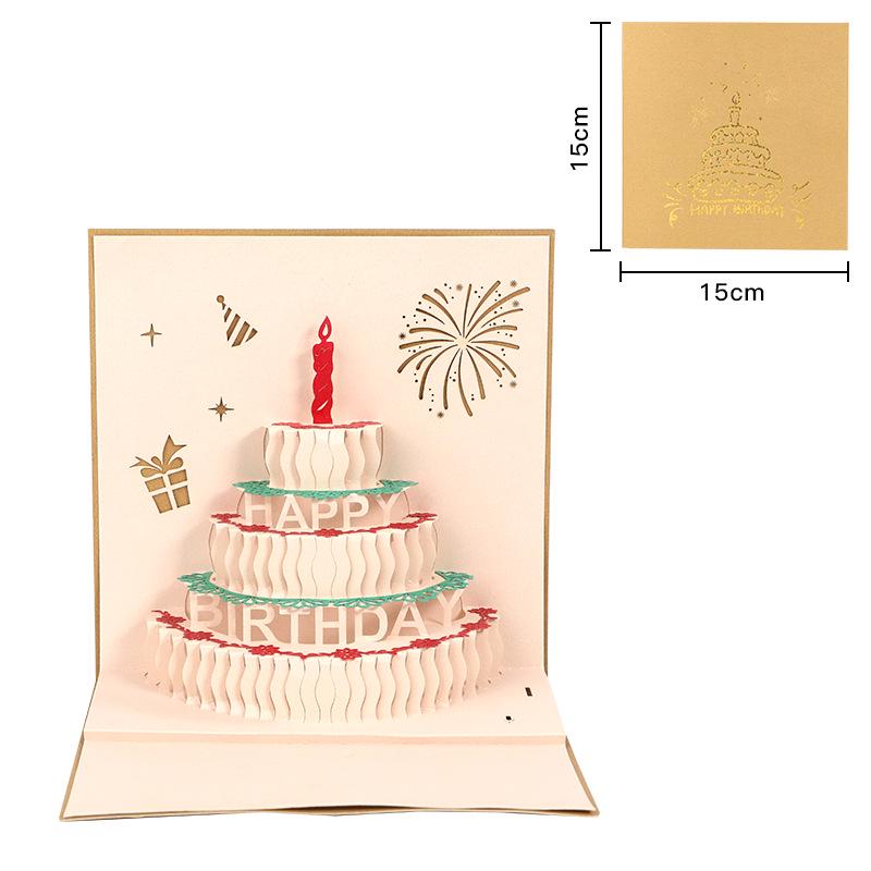 3D Pop-up Birthday Card with Recording Light - Thanksgiving & Blessing Gift