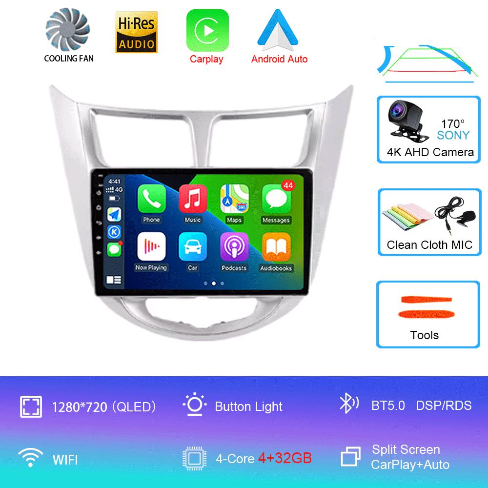 Pentru Hyundai Solaris Accent Verna 2010- 2016 HIFI DSP Android 14 2din Radio Auto Multimedia Player Video Carplay 5G WIFI gps