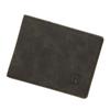 Fashionable Men's Short Wallet Retro Frosted  Wallet with Multiple Card Slots