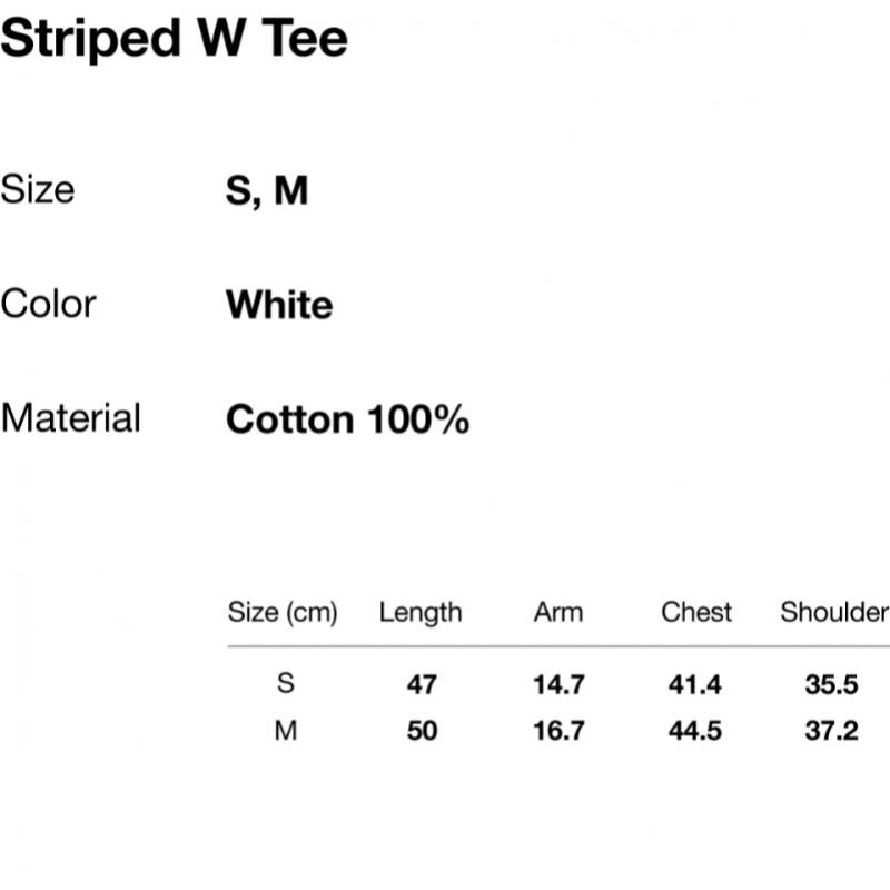 Disisneverthat Striped W Tee White