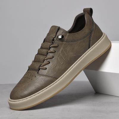 All Seasons Stylish Skateboard Footwear New Mens Business Casual Shoes Genuine Leather Tenis Masculino Lightweight Driving Shoes