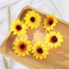 6PCS Sunflower Hairpin for Female Bright Color Daily Flower Hair Clip Barrettes Sidebangs Clip for Women Girl Hairstyle