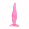 Silicone Suction Cup Anal Plug Set: Soft Rubber Cone Hook for Adults - Sizes Large, Medium, Small.