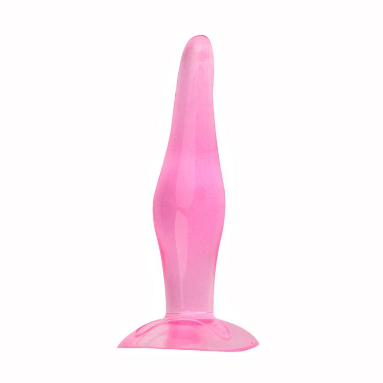 Silicone Suction Cup Anal Plug Set: Soft Rubber Cone Hook for Adults - Sizes Large, Medium, Small.