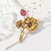 Female Fashion Exquisite Versatile Chinese Style Retro Lotus Leaf Brooch
