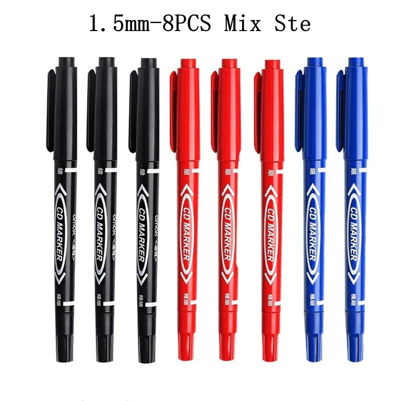 6/8Pcs/Set 30mm Long Head Markers Pen Bathroom Woodworking Decoration Deep Hole Marker Blue/Red/Black/White Oily Marker Pens
