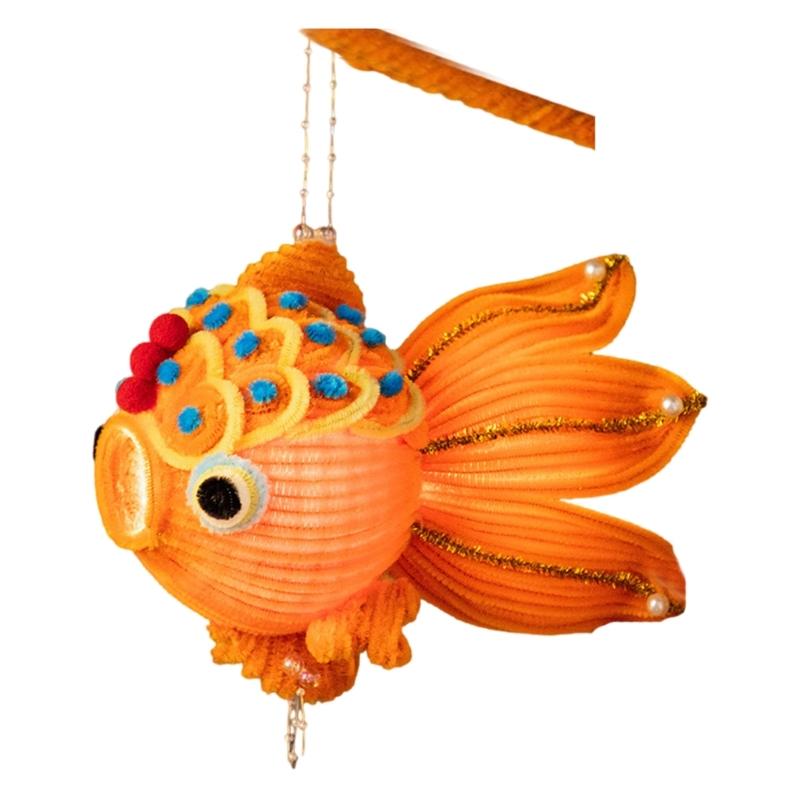

Handheld Chinese Fish Decoration Distinctive Fish Lanterns Set for Autumn Festival and Lanterns Celebration