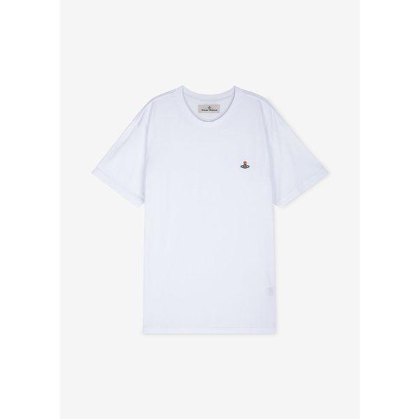 Vivienne WesTwood Unisex Logo Embroidery WhiTe T shirT 3g010013 J001m A401