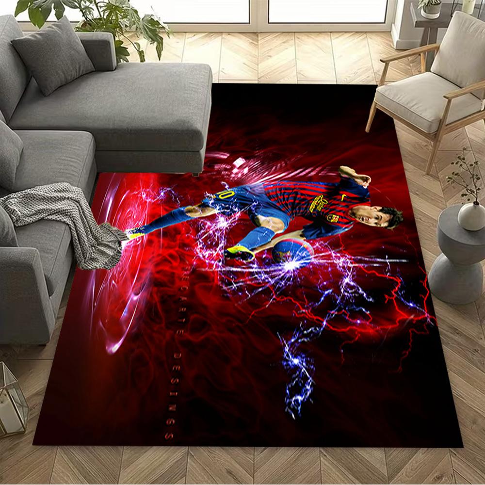 Electric Soccer Legend Carpet Suitable for Playrooms Kitchen Hallway Study room Antislip Carpet Decorate Offices Gift for Festivals