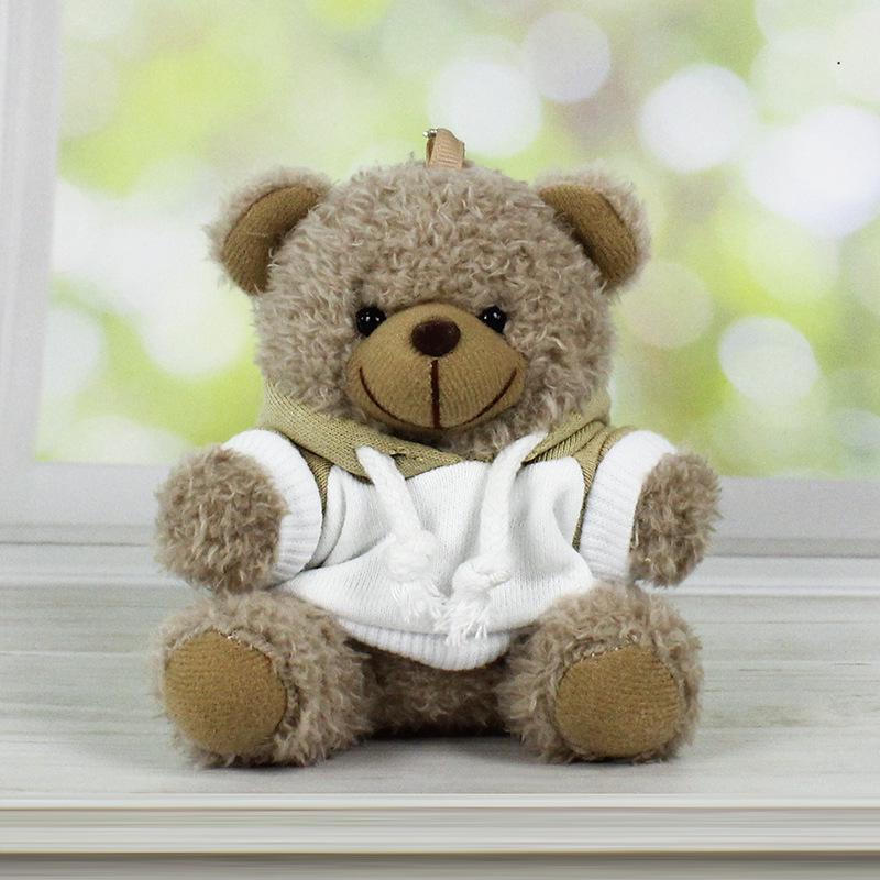 Charming Teddy Bear Keychain Plush Doll - Dressed Up Couple Backpack Ornament Gift