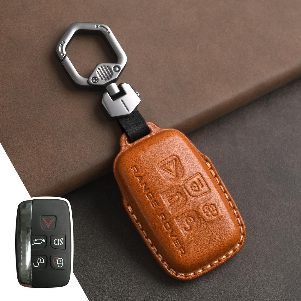 Echtleder Schutz für Land Rover Range Rover Discovery Evoque Sport Velar Schlüsseletui Abdeckung Fob