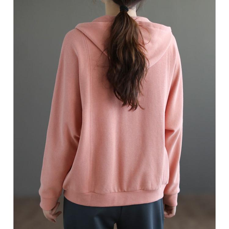 Fashion Women's Hooded Sweatshirt Short Coat Casual Loose Cotton Jacket
