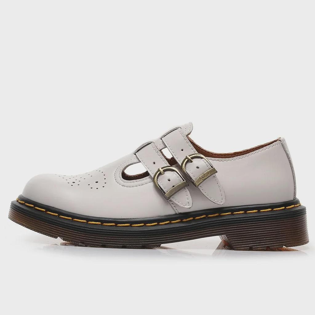 Aibiden Mary-Jane-Schuhe im britischen Stil für Damen – echtes Leder, niedriger Schaft, modisches Freizeitschuhwerk für Studentinnen.