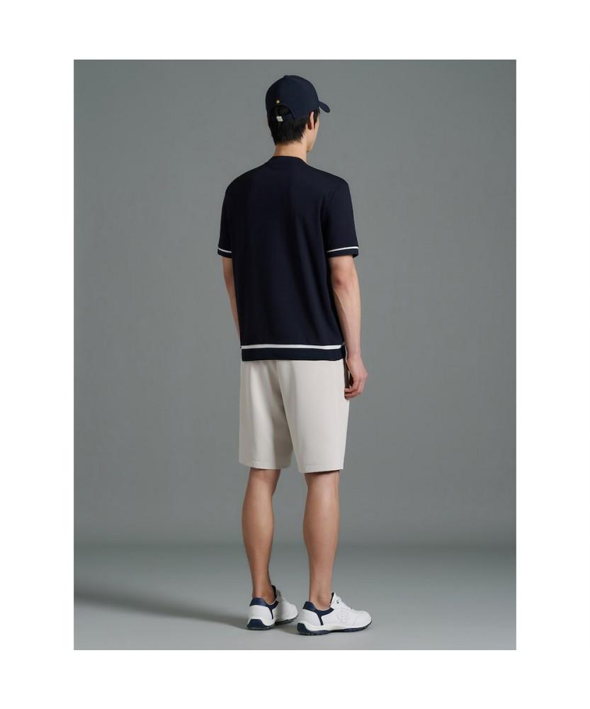 BEANPOLE GOLF Men'S Color-Blocked Round T-Shirt - Navy
