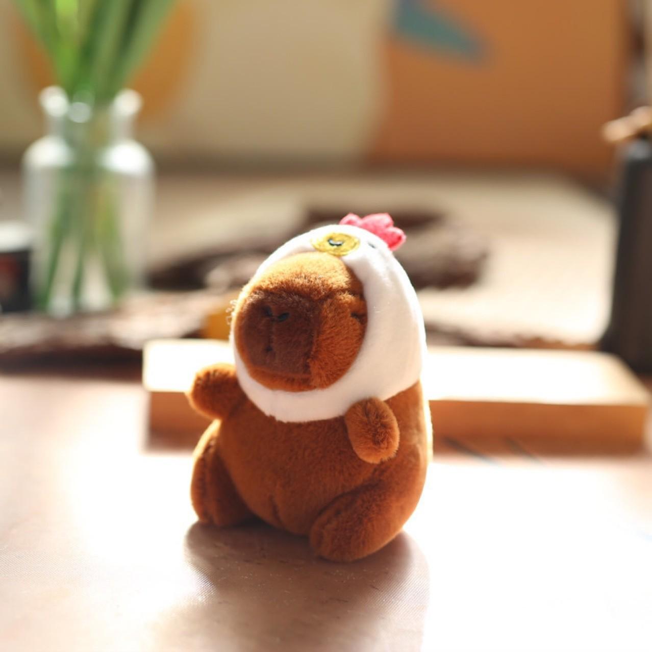 

Creative Plush Capybara Keychain with Chick - Emotionally Stable Doll Gift