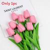 Pu Tulip Artificial Flowers For Wedding Decor Home Styling Props Photo