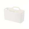 Large Soft PP Portable Storage Basket, Transparent Multifunctional Desktop and Bathroom Organizer for Household Cabinets, Sundries