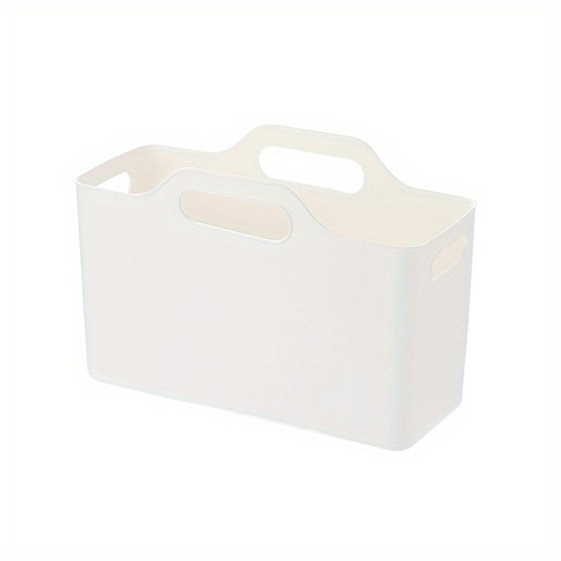 Large Soft PP Portable Storage Basket, Transparent Multifunctional Desktop and Bathroom Organizer for Household Cabinets, Sundries