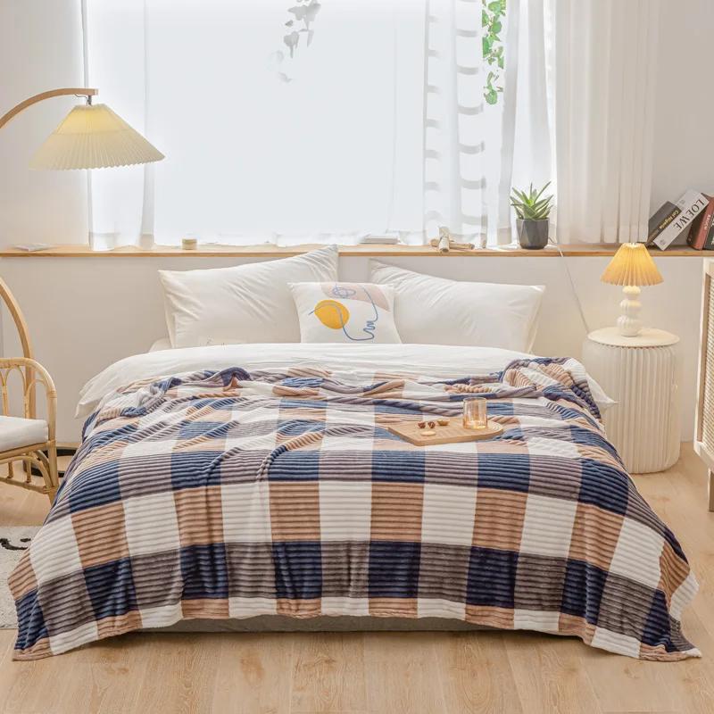 Flannel sheets, warm milk duvet, single and double sided fleece blankets, summer thin blankets, cover blankets
