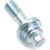 QWORK Side Post Battery Terminal Bolt, 4 Pairs 3/8" Standard Battery Terminal Stud Connector, Battery Binding Post Extender Stud Kit, (2 Different