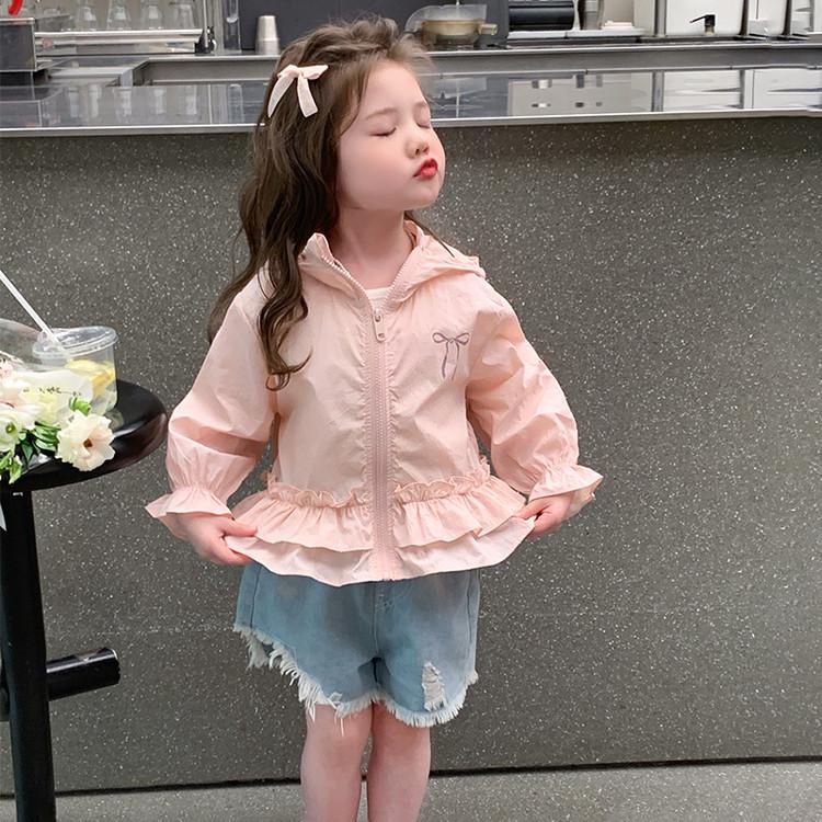 2026 Stylish Breathable Bowknot Sun Protection Outerwear for Baby Girls