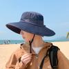 Summer men's outdoor fishing mountaineering sun protection hat breathable sun hat big brim UV protection bucket hat 9240