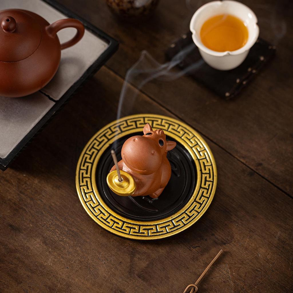 Creative Zisha Fu Ma Incense Burner for Home, Desktop, or Teahouse Decor