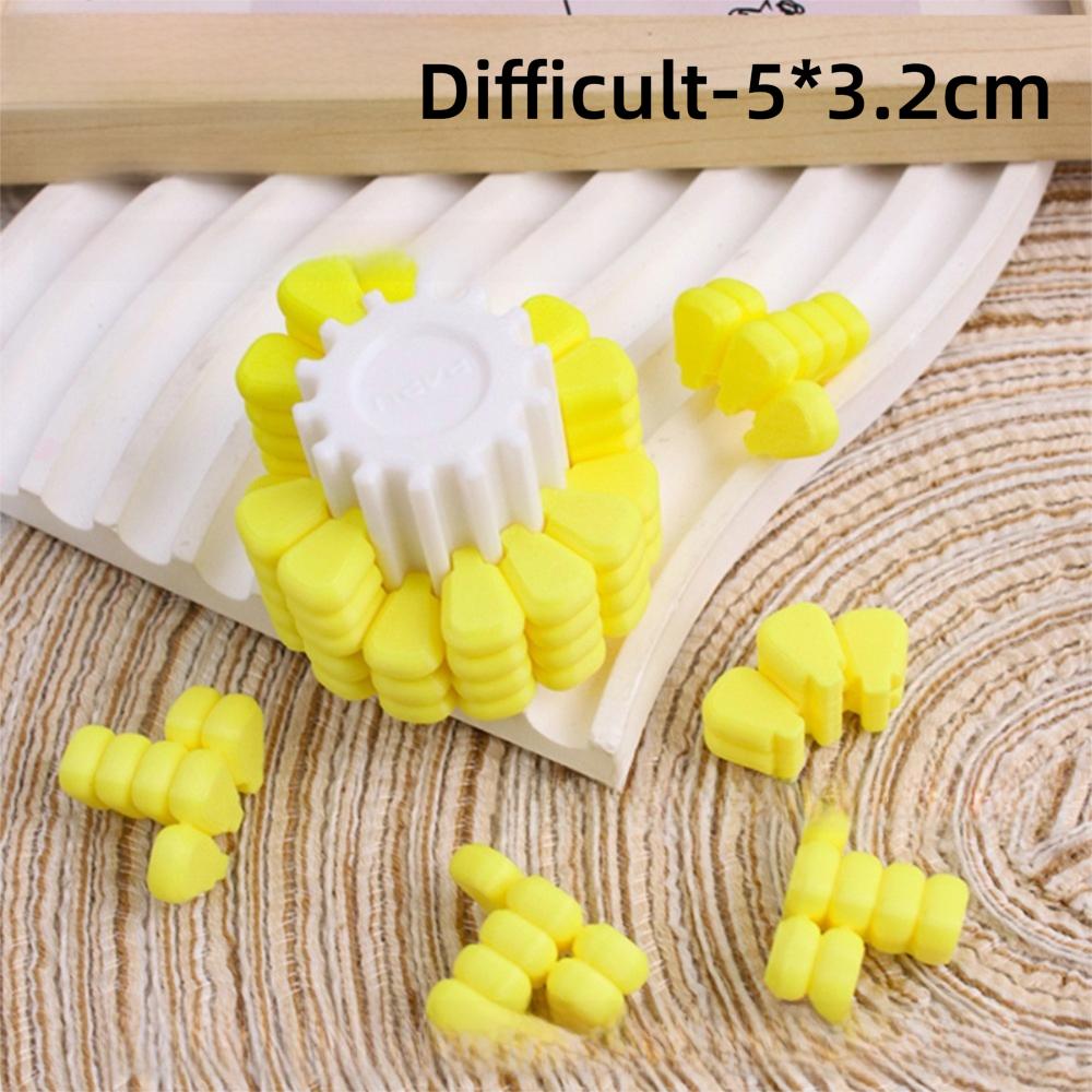 DIY Magic Cube Building Blocks Cylindrical Puzzle Educational 3D Corn Puzzle  Gift