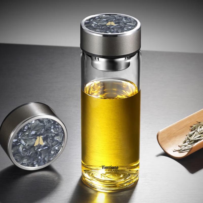 WANXIANG Heat-Resistant Leak-Proof Glass Tea & Water Bottle