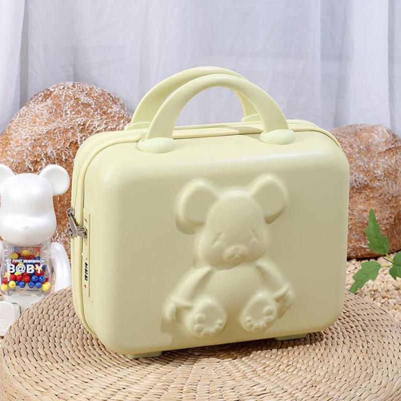 14" Compact Women's Suitcase with Lock and Code, Lightweight Mini Storage Bag