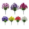 Artificial Flowers 7 Forks Bright Color No Fading No Maintenance Reusable Easy Care Fake Flower Arrangement