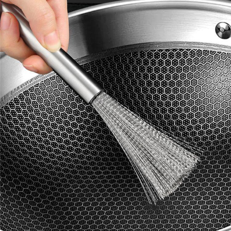 Kalınlaştırılmış Tencere Yıkama Özel Fırçası, Mutfak Özel Uzun Saplı Fırça, Tencere Sihirli Aleti, Sıcak Tencere İpek Yıkama Tencere Fırçası İpek Dökülmeyen