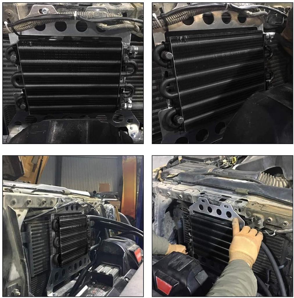 4 Row 6 Row 8 Row Universal Aluminum Remote Transmission Oil Cooler Auto-Manual Radiator Converter Kit TOC-1001