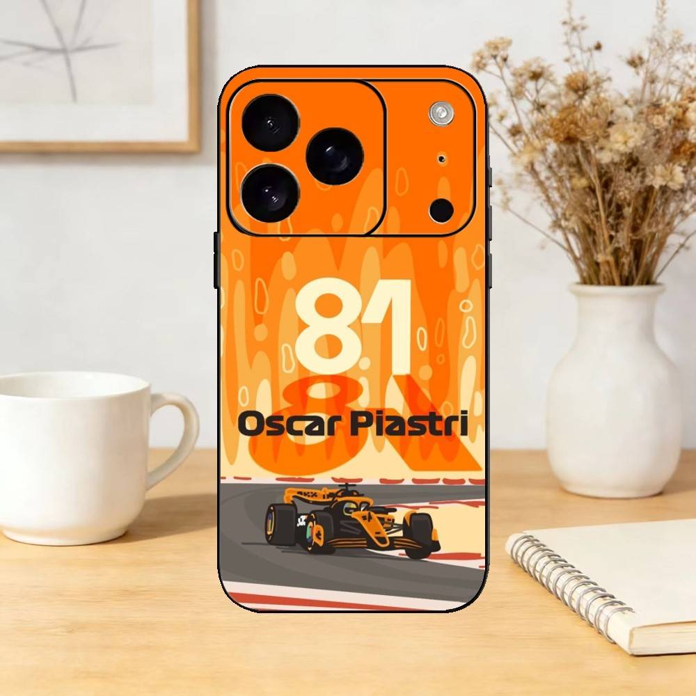 Oscar Piastri 81 Phone Case For iPhone 17,16,15,14,13,12,11 Plus,Pro Max,SE4Soft Silicone Black Cover