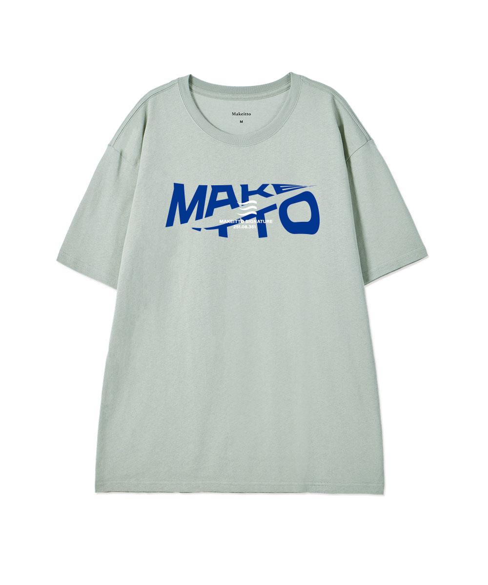 Make It Two [Active Lettering]Crew Neck Tee_Mint M