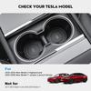 Car TPE Coaster Mat Pad For Tesla Model Y Juniper Model 3 Highland Center Console Water Cup Holder Cup Holder Insert Organizer