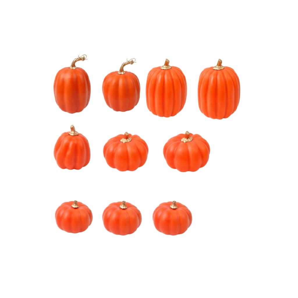 Foam Artificial Pumpkin Set for Halloween Tabletop Decoration Realistic Simulation Pumpkin Props for Home Party Office Display