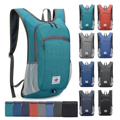 15L Portable Foldable Backpack Large Capacity Cycling Travel Daypack Reflective Mountaineering Backpack for Outdoor Sports