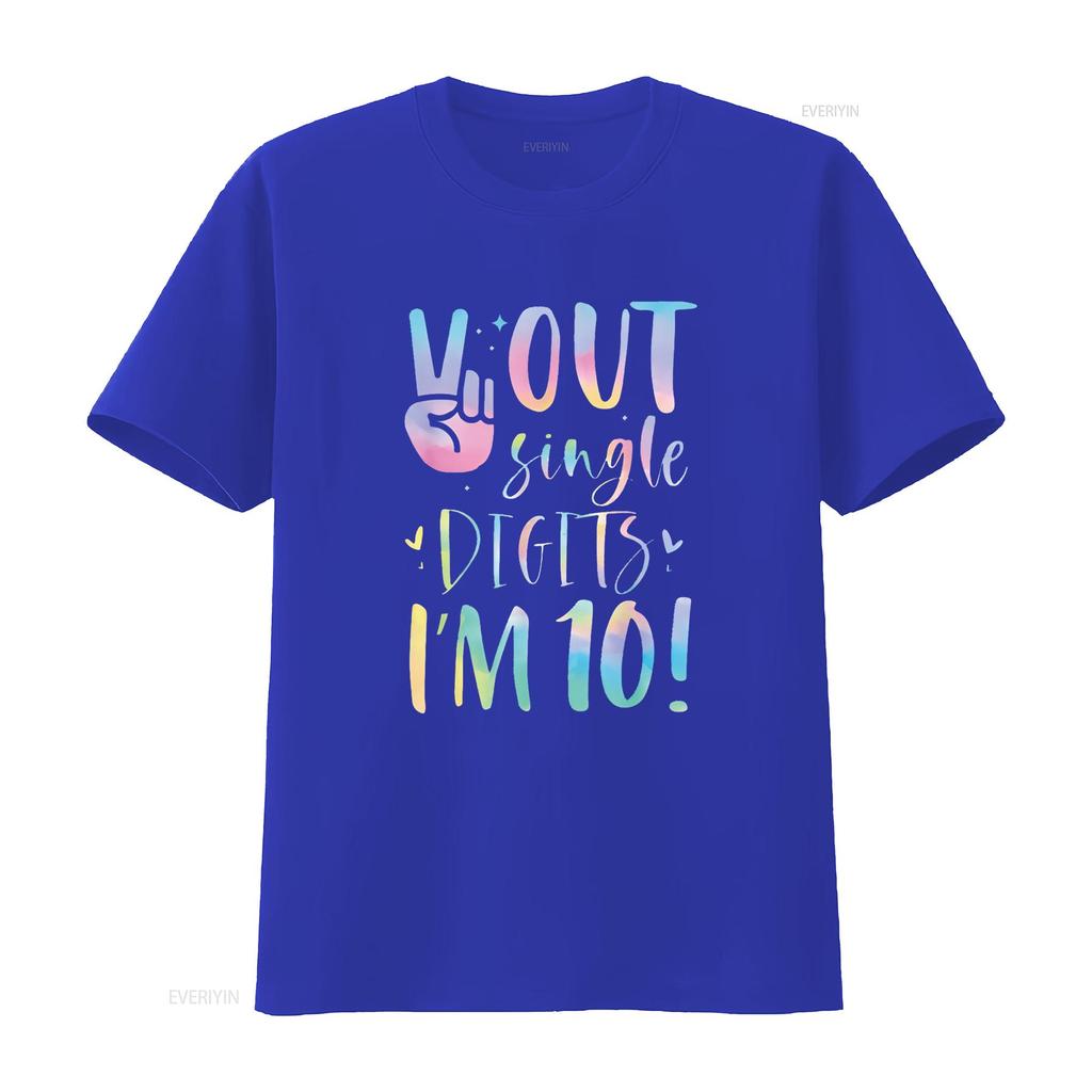 Peace Out Single Digits I m 10 Year Old 10th Birthday Girl T Shirt vintage Washed Slightly fashion Comfortable Stylish graphic
