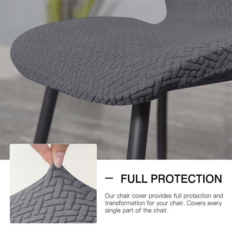 1/2/4/6pcs Elastic Curved Back Chair Cover Nordic Dining Special-Shaped Chair Covers Simple Backrest Stool Cover for Living Room