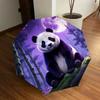 1PC Panda Moonlit Forest Automatic 8-Bone Folding Umbrella - Durable Polyester & Iron Frame,Userfriendly Operation Yy250929119