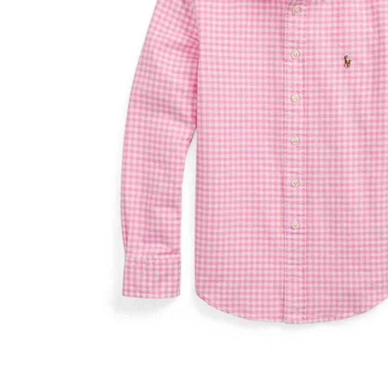 Polo Ralph Lauren Casual Shirt Plaid Embroidered Single-Breasted Long Sleeve Kids Shirts 323978223-005