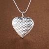Silver-Plated Heart-Shaped Photo Frame Necklace with European and American Design
