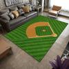 Baseball Field Design Carpet Easy to Clean Machine Washable Carpet Living Room Bedroom Playroom Carpet Home Decor