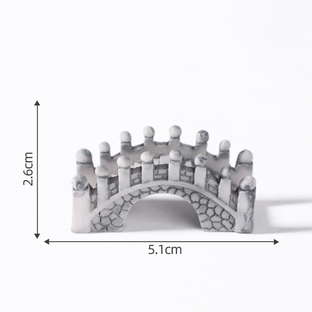 Resin Material Bridge Resin Craft Small Size Bridge Ornament Miniature Scene Grey
