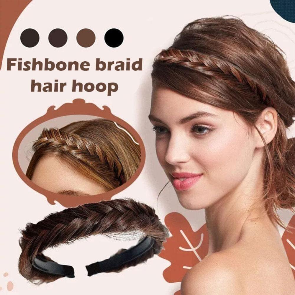 

Styling Retro Hairbands Handmade Fishbone Braids Fried Dough Twists Braid Braid Head Hoop Headbands